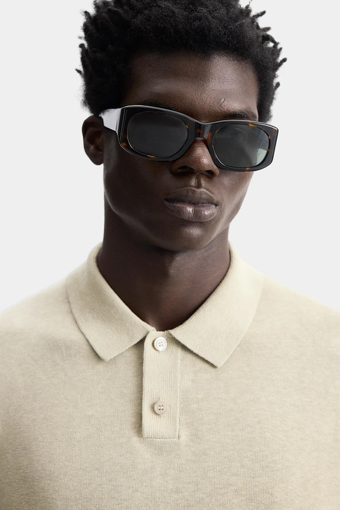 KNIT SILK LINEN POLO SHIRT