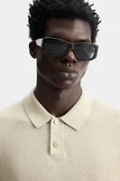 KNIT SILK LINEN POLO SHIRT