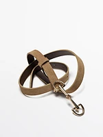 Equestrian split suede leather belt