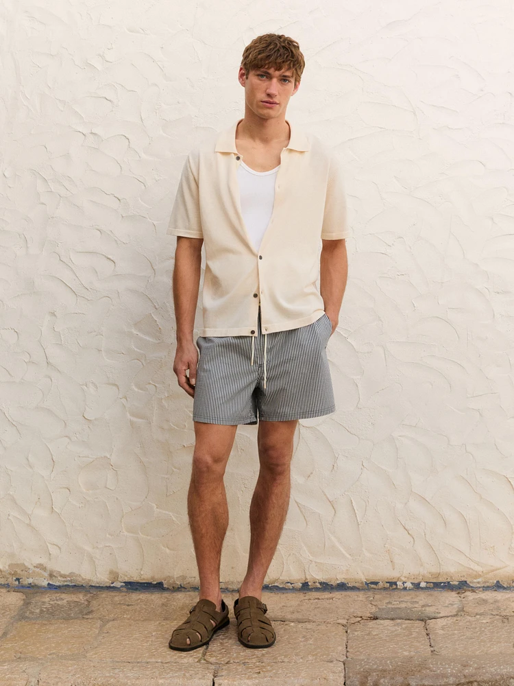 Maillot de bain seersucker rayures