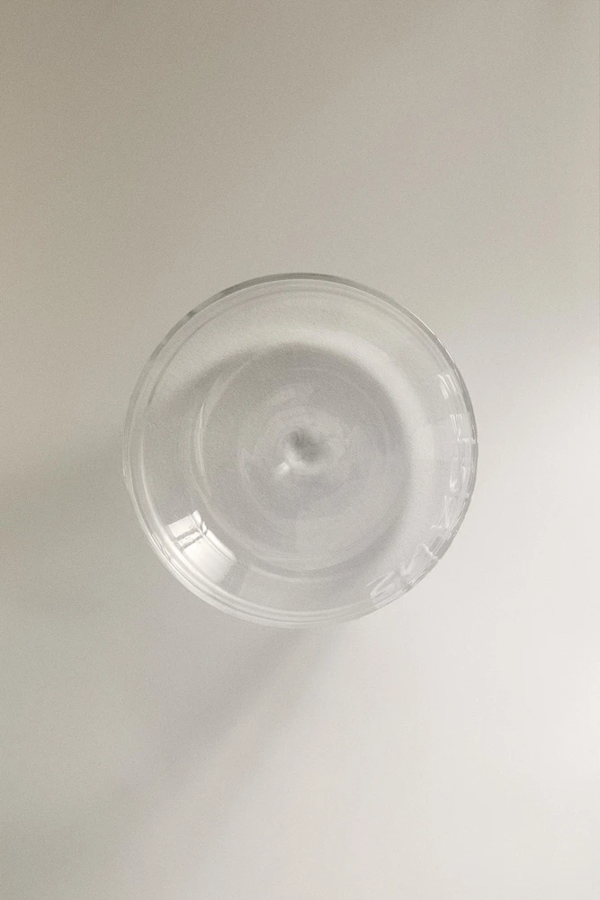 BOROSILICATE GLASS BOWL WITH SLOGAN