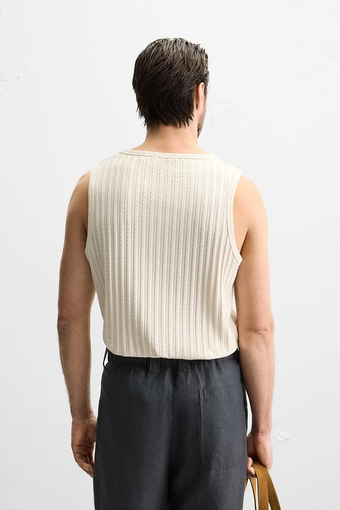 JACQUARD STRIPE TANK TOP
