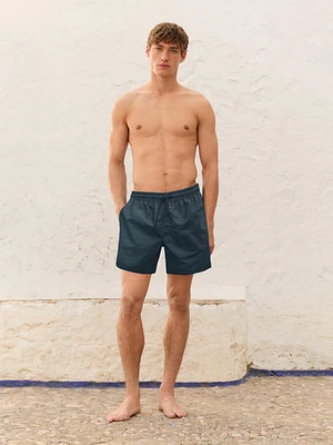Short de bain micro-imprimé regular fit