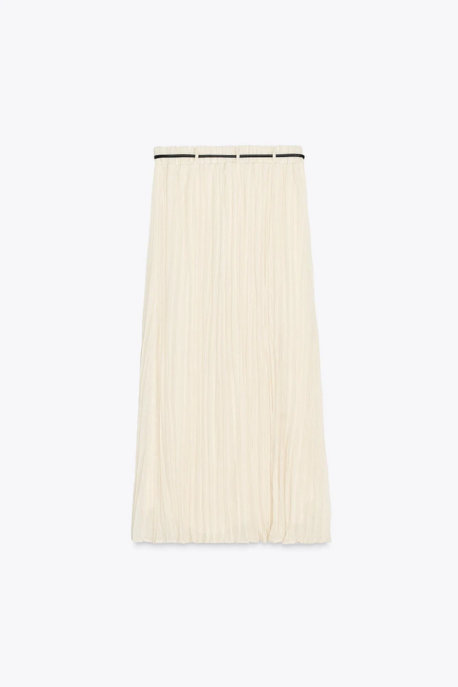 FLOWY SKIRT WITH BELT