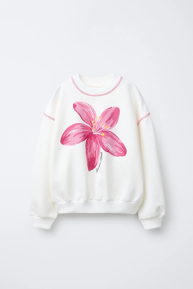 FLORAL SWEATSHIRT