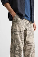 ABSTRACT PRINT CARPENTER PANTS