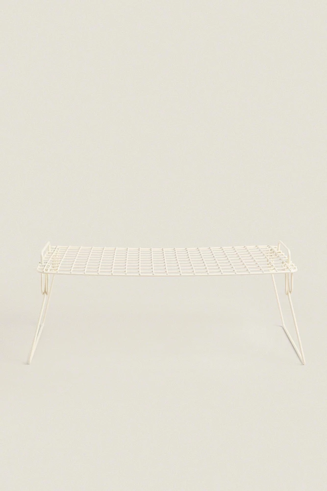 FOLDABLE LACQUERED METAL RACK