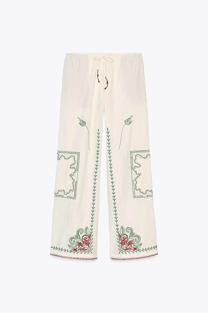 ZW COLLECTION EMBROIDERED PANTS