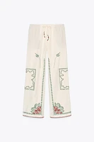 ZW COLLECTION EMBROIDERED PANTS