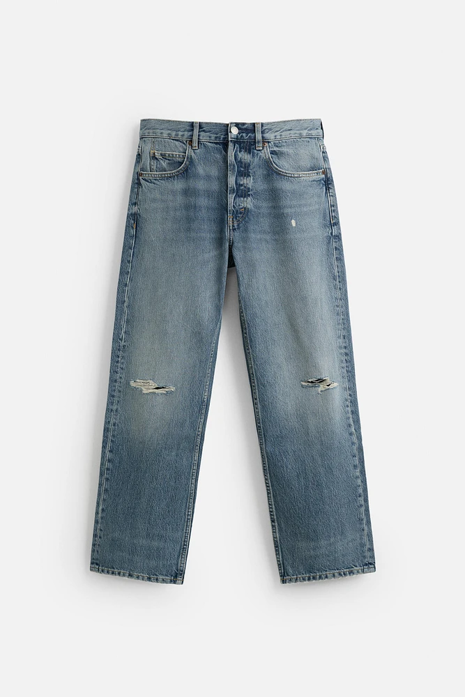 JEAN STRAIGHT FIT REGULAR DÉCHIRÉ