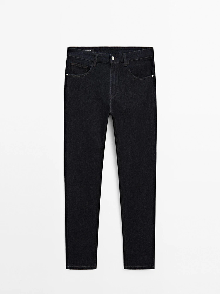 Faux jean tapered