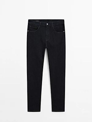 Faux jean tapered