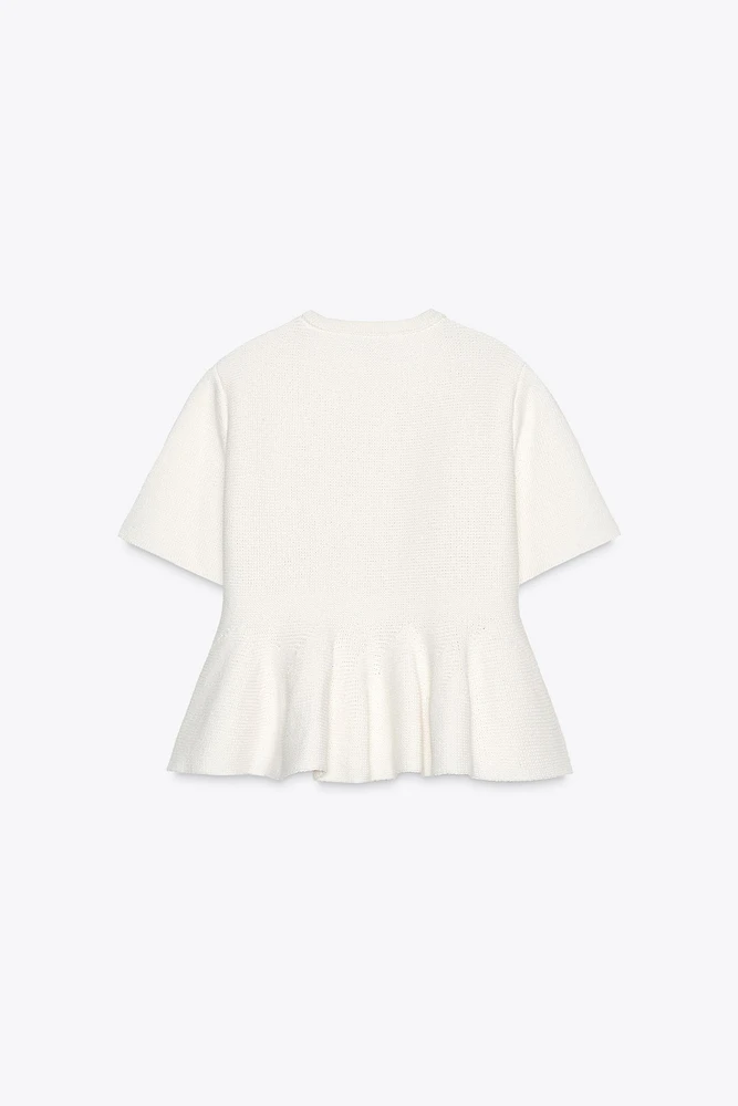 PEPLUM KNIT JACKET