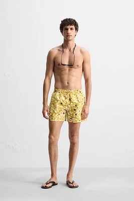 FLORAL PRINT REGULAR SWIM SHORTS