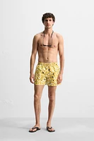 FLORAL PRINT REGULAR SWIM SHORTS