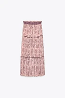 PRINTED MIDI SKIRT