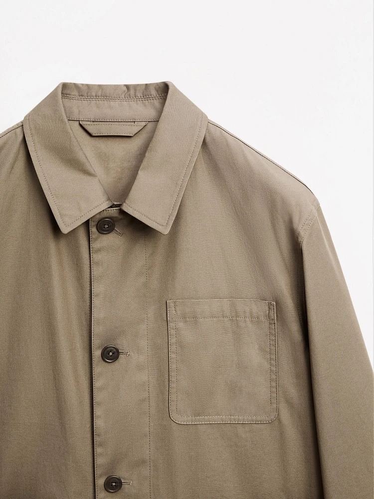 100% cotton jacket with pockets