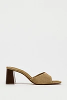 SUEDE HEELED SANDALS