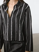 Blouse with embroidered details