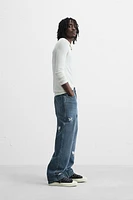 EMBROIDERED RELAXED FIT JEANS
