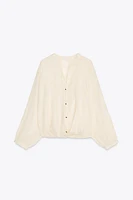 METALLIC THREAD KNOT BLOUSE