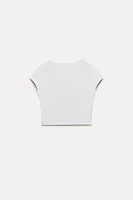 COTTON AND MODAL CROP TOP