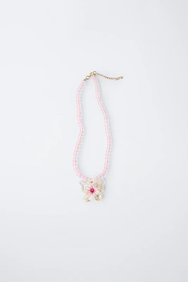 BUTTERFLY BEAD NECKLACE