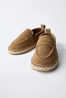 LEATHER JUTE LOAFERS