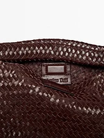 Mini-sac en cuir nappa tressé
