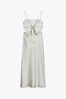 ROBE SATINÉE HAUT FOULARD