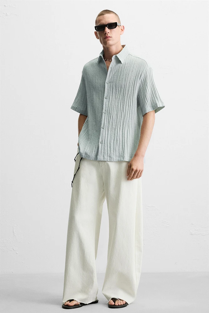 CHEMISE JACQUARD EFFET FROISSÉ