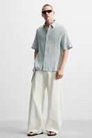 CHEMISE JACQUARD EFFET FROISSÉ
