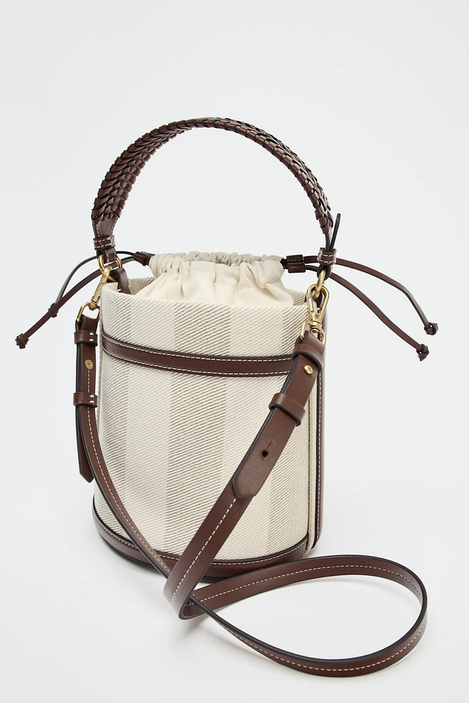 BUCKET CANVAS RAYURES
