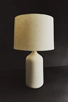 WHITE CERAMIC BASE TABLE LAMP