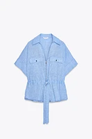 LINEN SAFARI SHIRT