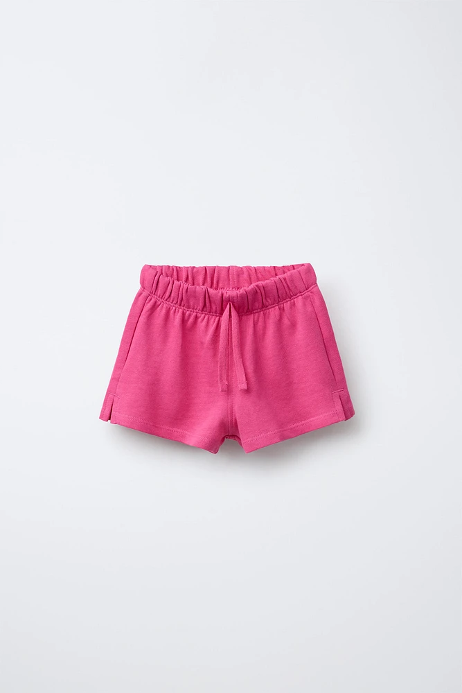 TWO-PACK OF PLAIN AND STRIPED SHORTS