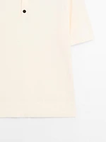 100% cotton regular fit knit polo shirt