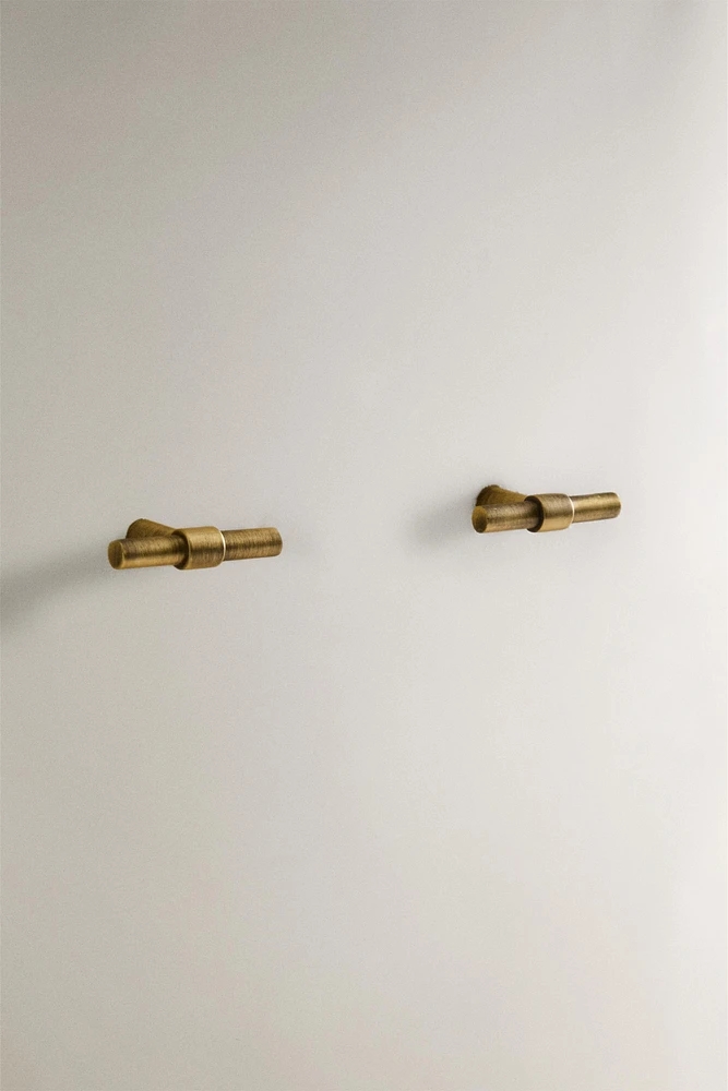 SET OF GOLD METALLIC KNOBS (SET OF 2
