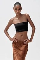 SATIN MIDI SKIRT