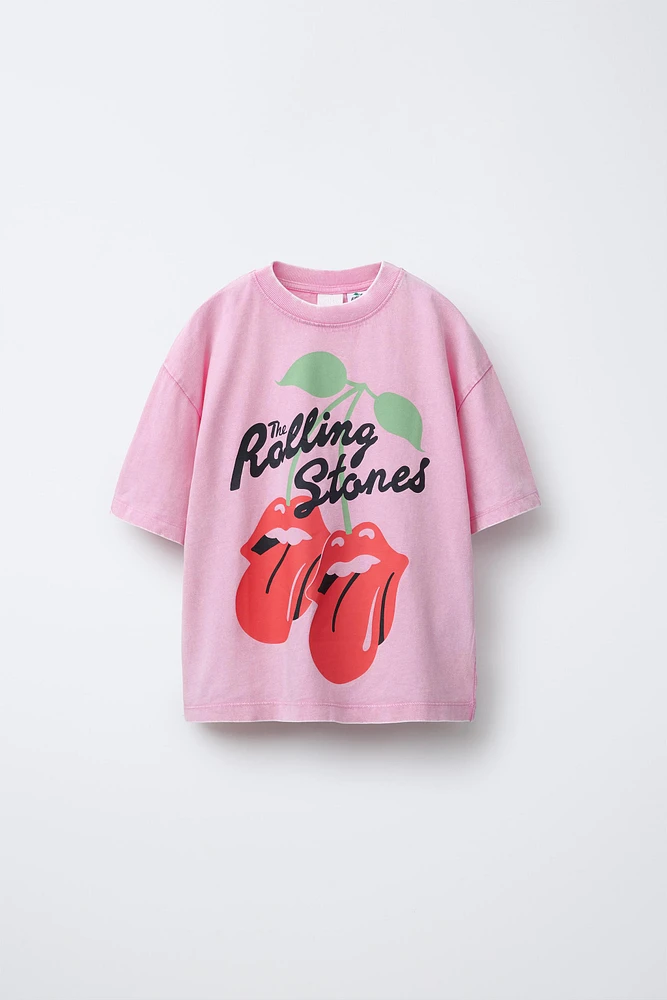 T-SHIRT CERISES ROLLING STONES ©