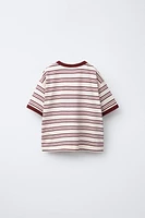 TIMELESZ - T-SHIRT À RAYURES ET LISERÉS CONTRASTANTS