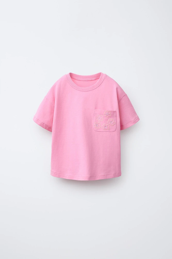 EMBROIDERED POCKET T-SHIRT