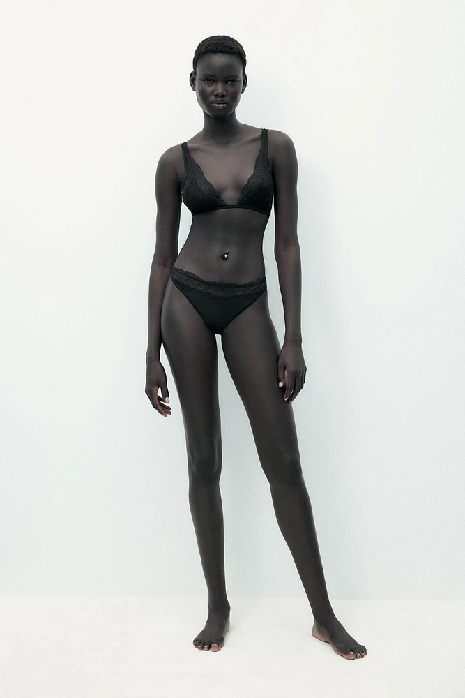 VISCOSE LACE THONG