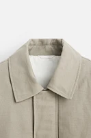 PADDED COTTON-LINEN JACKET