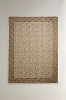 FLORAL PRINT COTTON AREA RUG