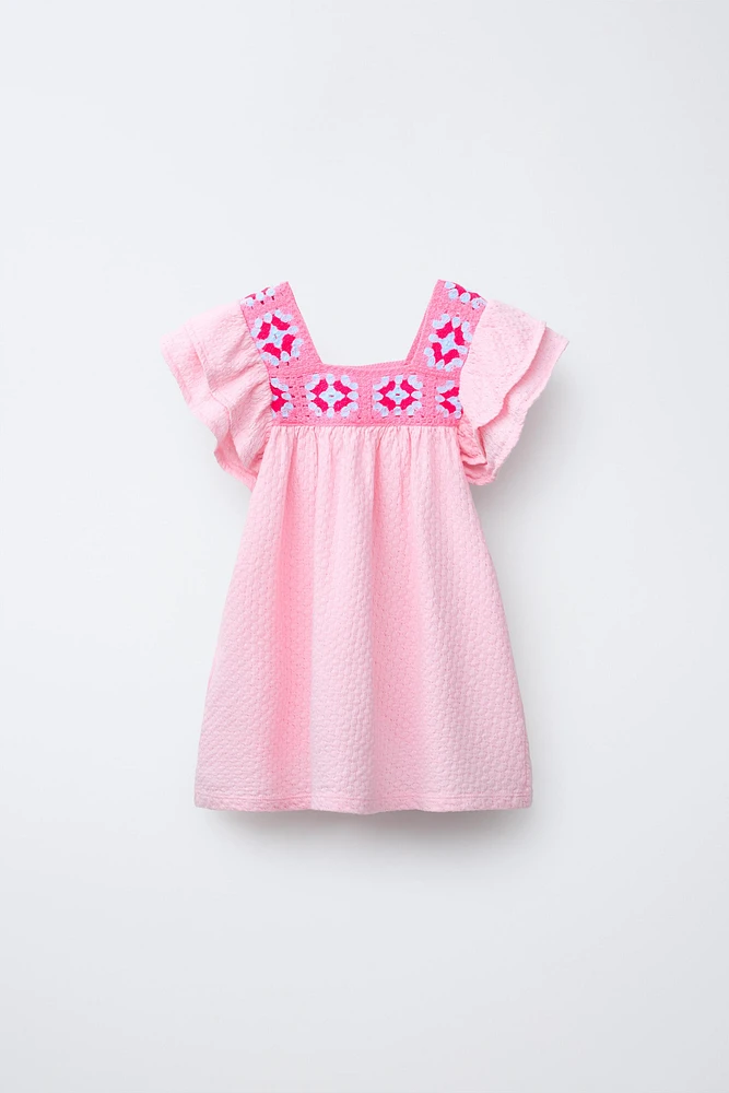CROCHET TEXTURED DRESS