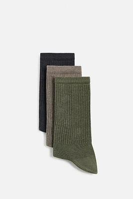 3-PACK OF RIB SOCKS