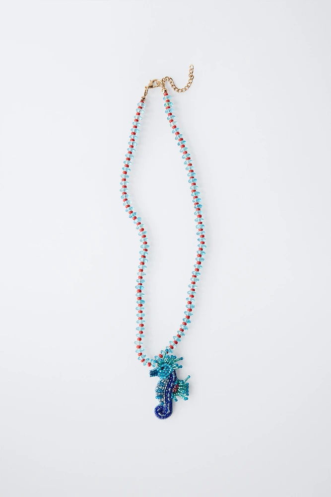 COLLIER FANTAISIE HIPPOCAMPE