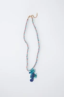 SEAHORSE BEADED NECKLACE