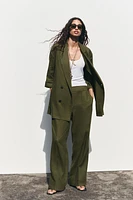 LINEN BLEND DOUBLE BREASTED BLAZER